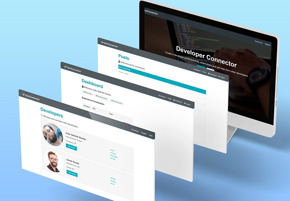 DevConnector - Landing, Posts, Profiles