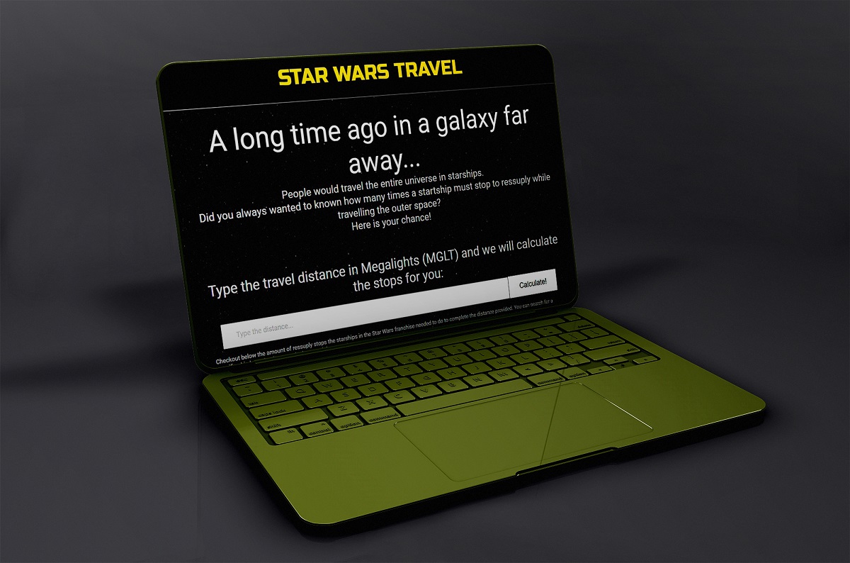 Star Wars Fetcher - Laptop View